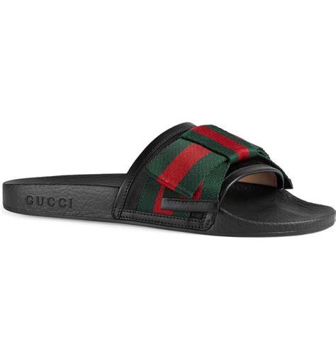 gucci bow slide sandals|gucci slides women's nordstrom.